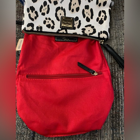 Dooney & Bourke Black/Leopard foldover zip crossbody. - Picture 13 of 15